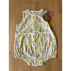 EGG by Susan Lazar Baby 6 Months Sleeveless Romper Lemons Yellow White Green